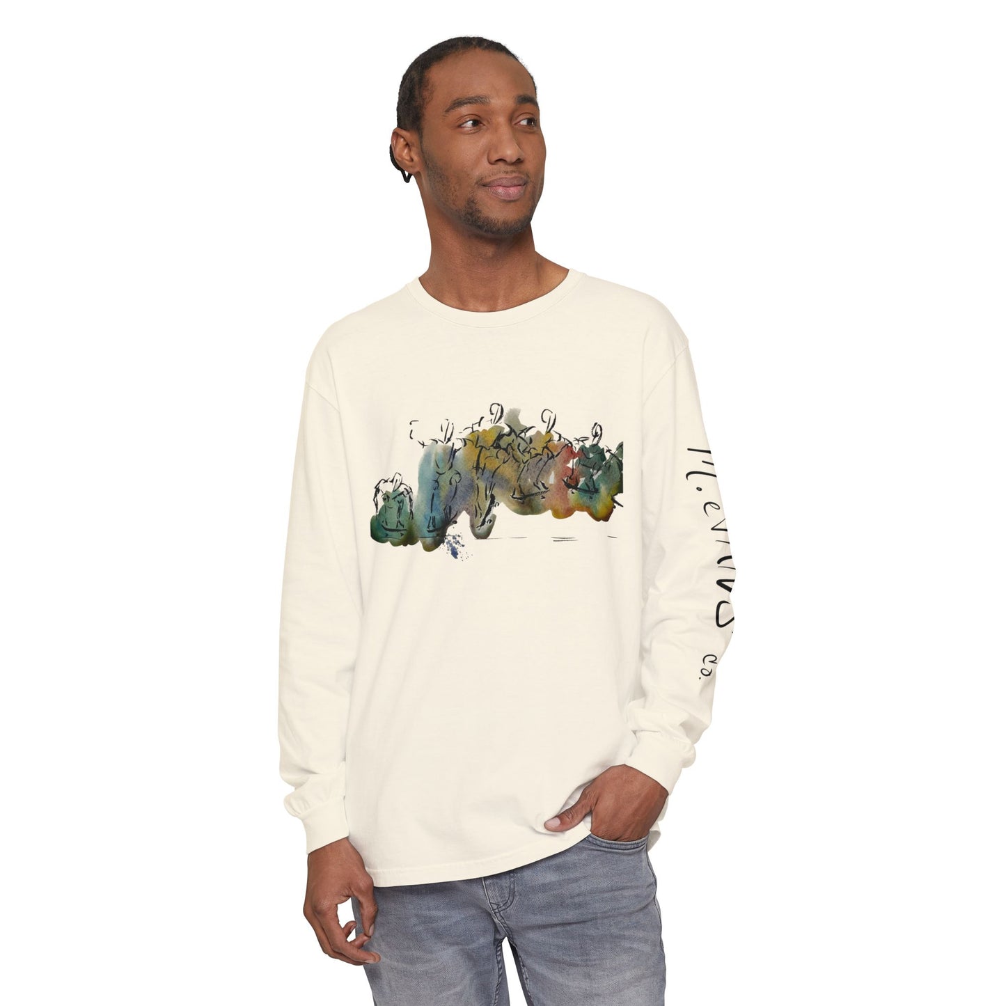 Abstract Watercolor: The Ollie - Long Sleeve Tee