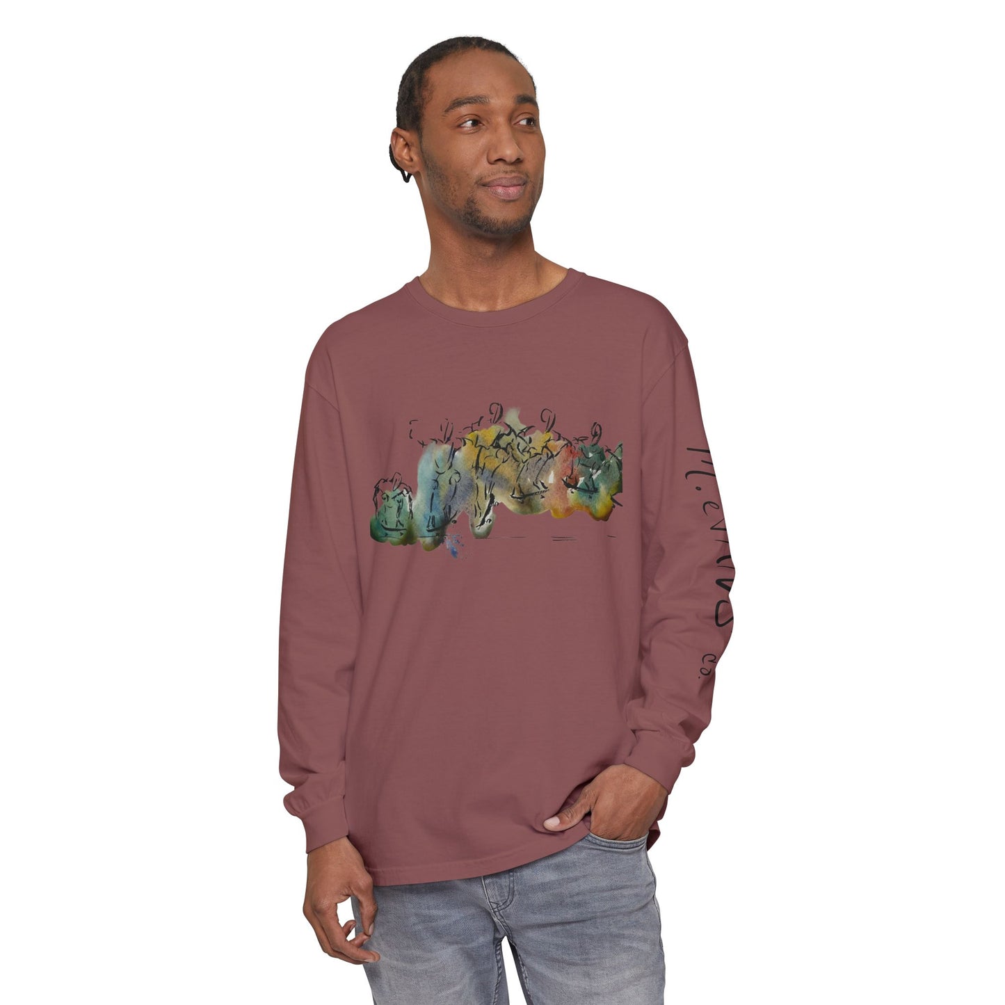 Abstract Watercolor: The Ollie - Long Sleeve Tee
