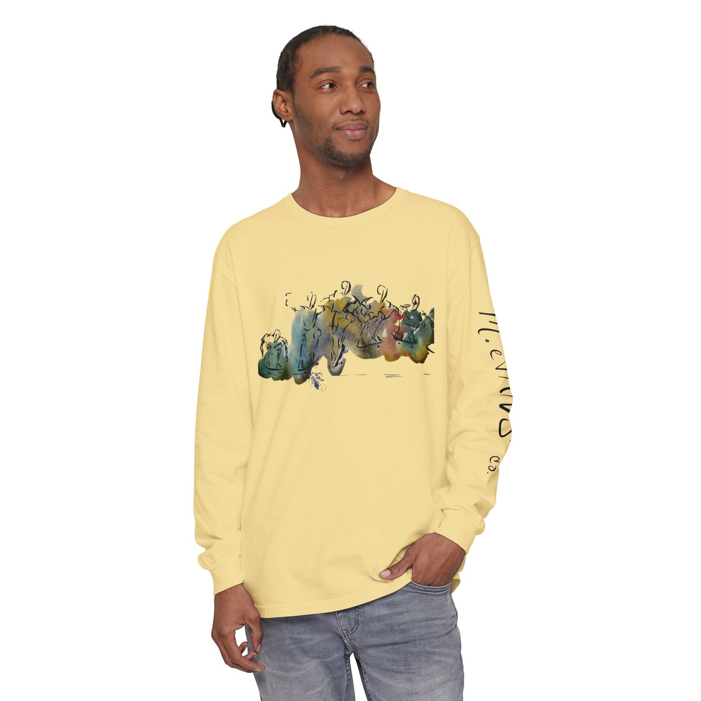 Abstract Watercolor: The Ollie - Long Sleeve Tee