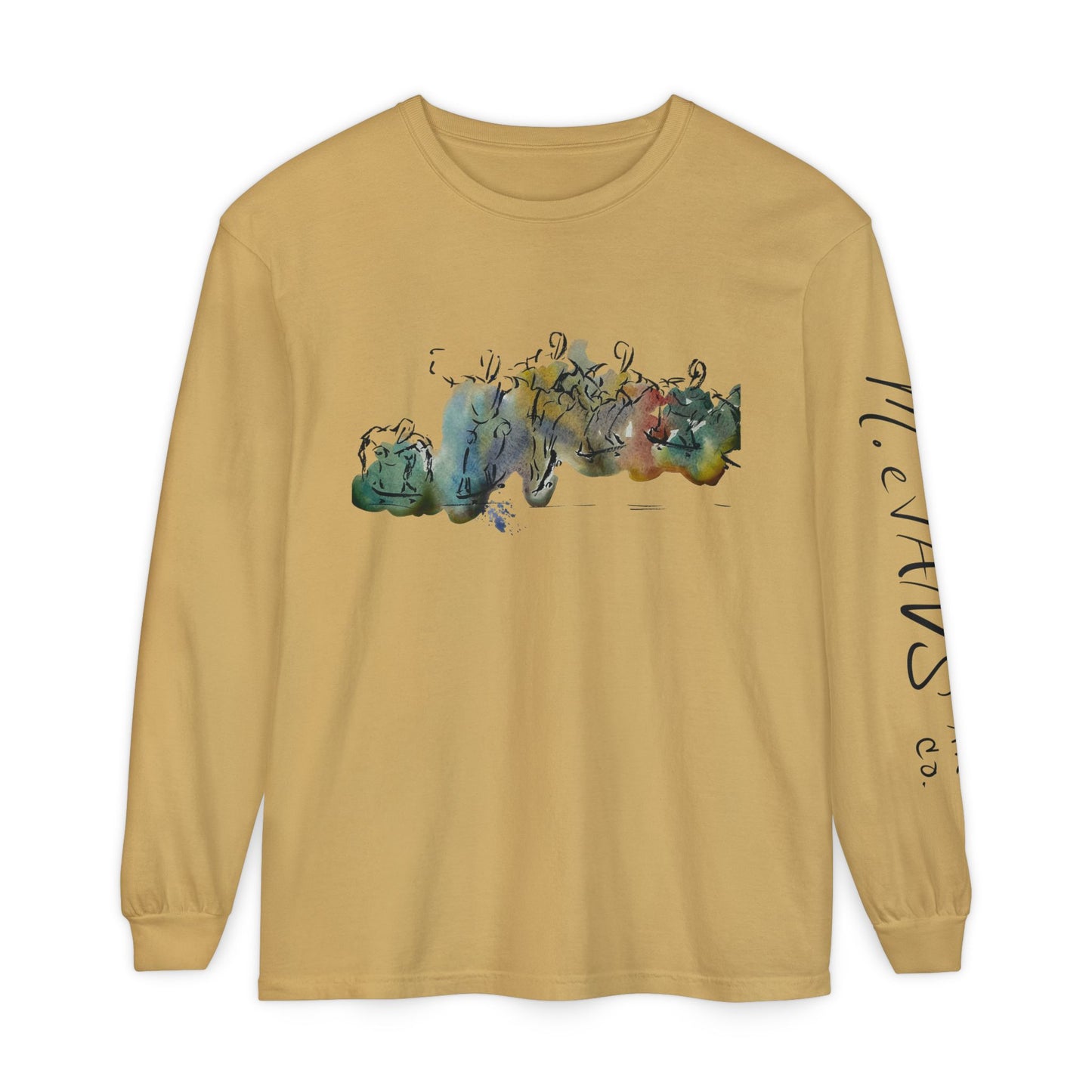 Abstract Watercolor: The Ollie - Long Sleeve Tee