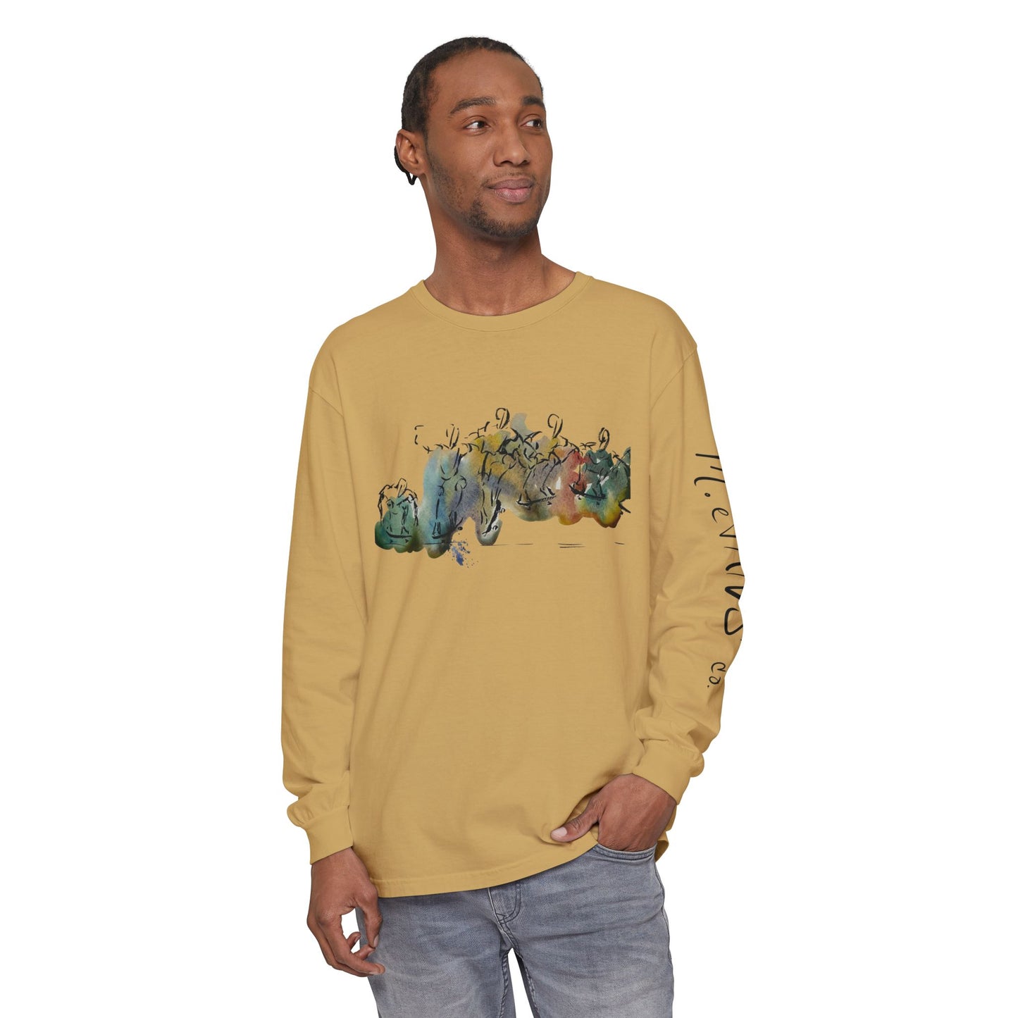 Abstract Watercolor: The Ollie - Long Sleeve Tee