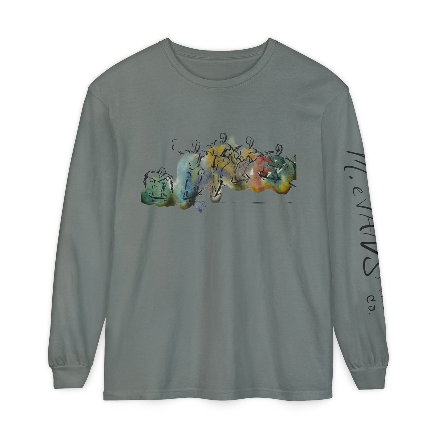 Abstract Watercolor: The Ollie - Long Sleeve Tee