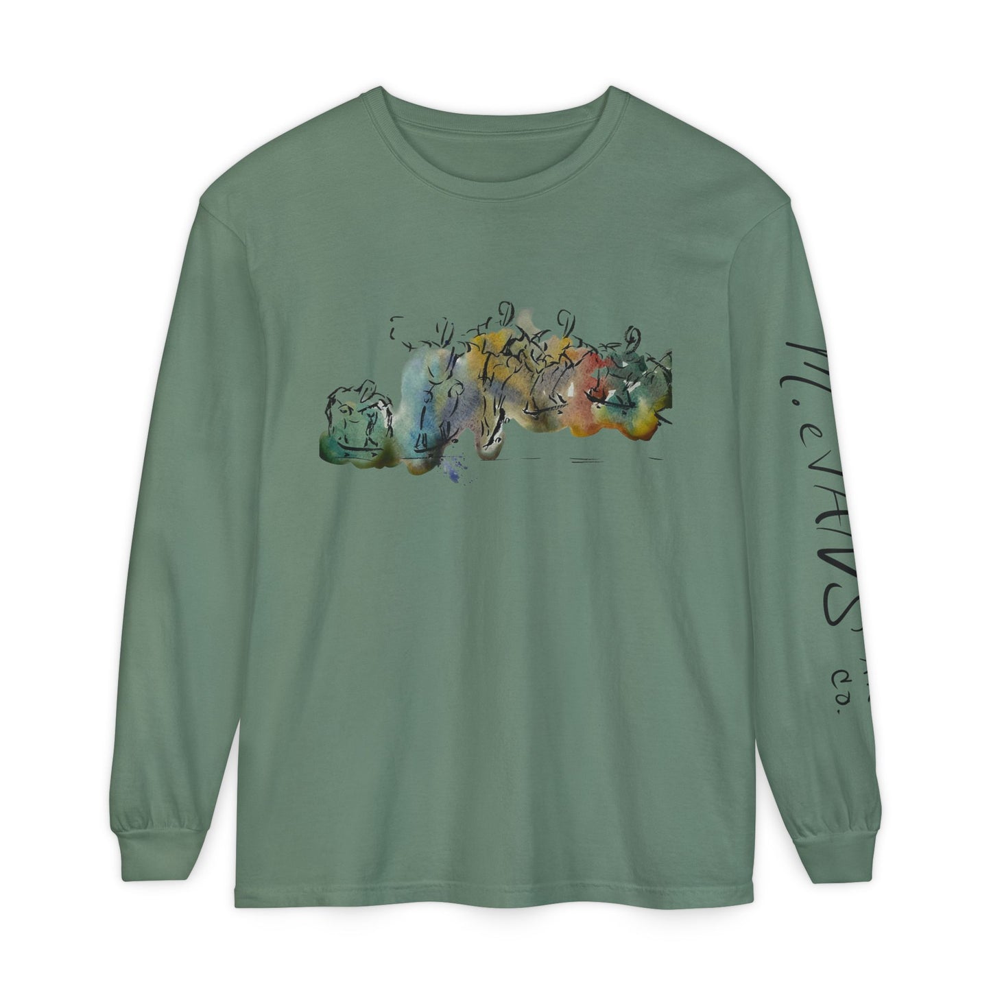 Abstract Watercolor: The Ollie - Long Sleeve Tee
