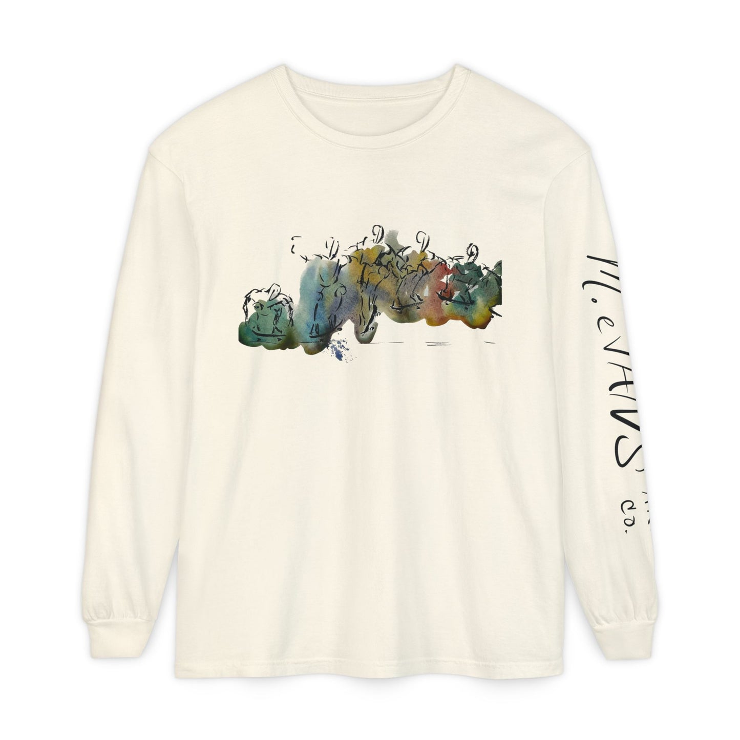 Abstract Watercolor: The Ollie - Long Sleeve Tee