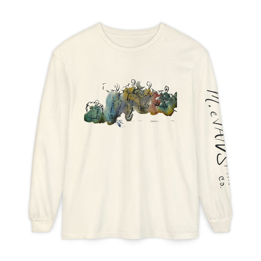 Abstract Watercolor: The Ollie - Long Sleeve Tee