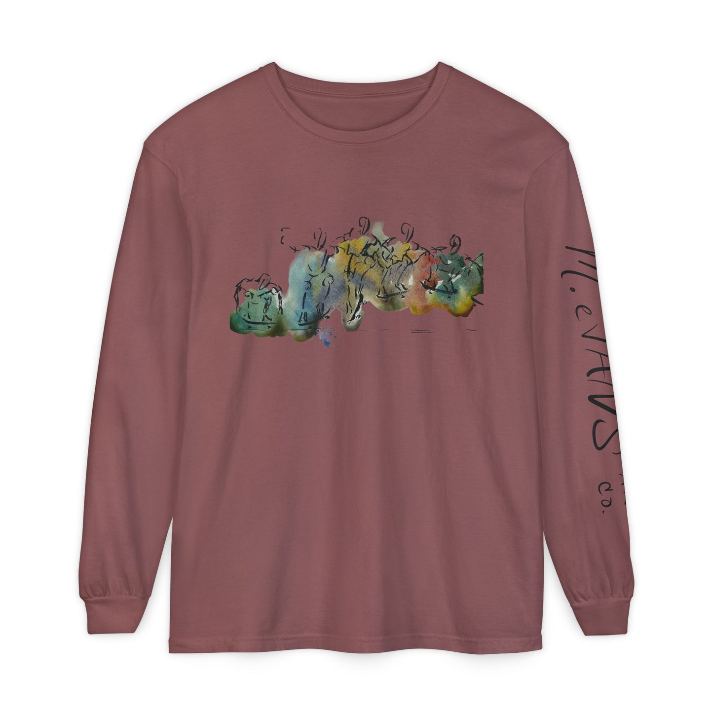 Abstract Watercolor: The Ollie - Long Sleeve Tee
