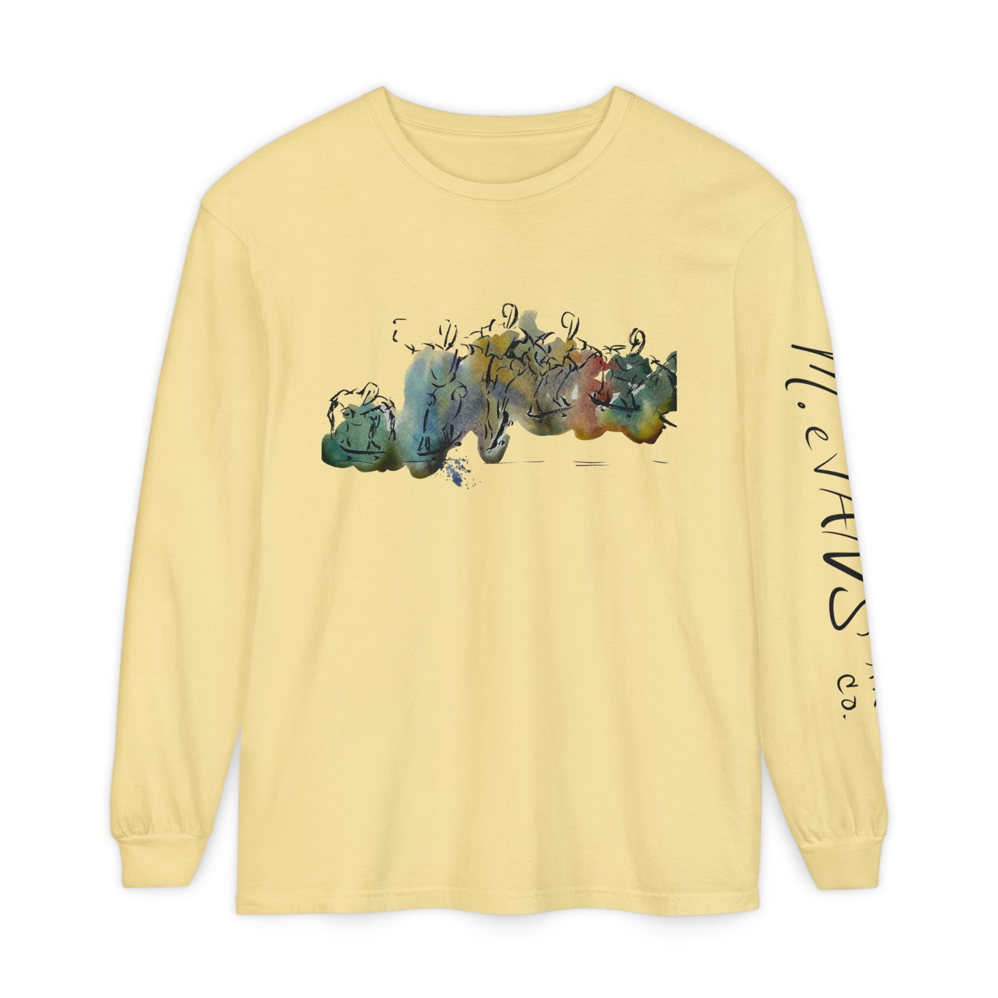 Abstract Watercolor: The Ollie - Long Sleeve Tee